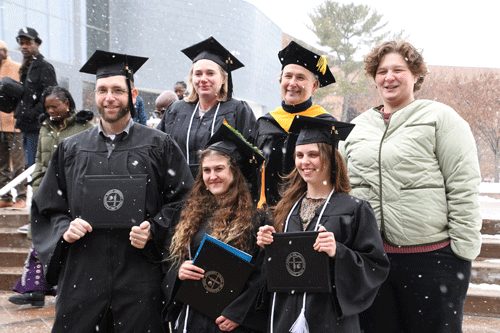 Whitchurch (left) poses at Valley’s Dec. 2025 commencement program
