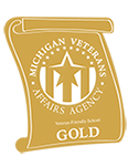 Michigan Veterans Affairs Agency Gold Certified School logo