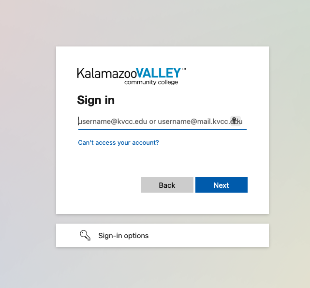 Kalamazoo Valley microsoft login